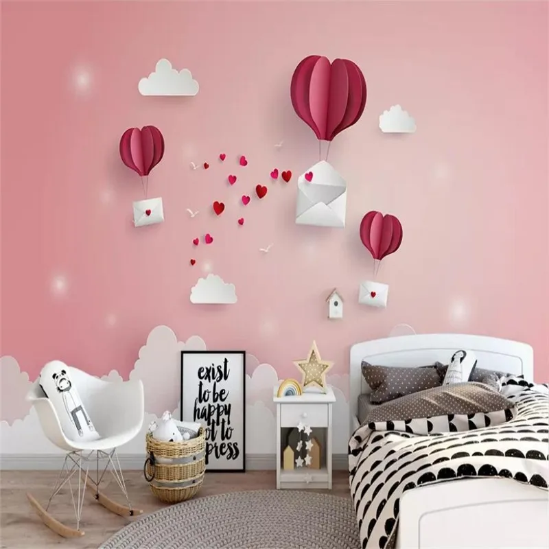 Simple cute paper-cut children's room background professional production mural wallpaper wholesale, custom poster photo wall Simple cute paper-cut children's room background professional production mural wallpaper wholesale, custom poster photo wall