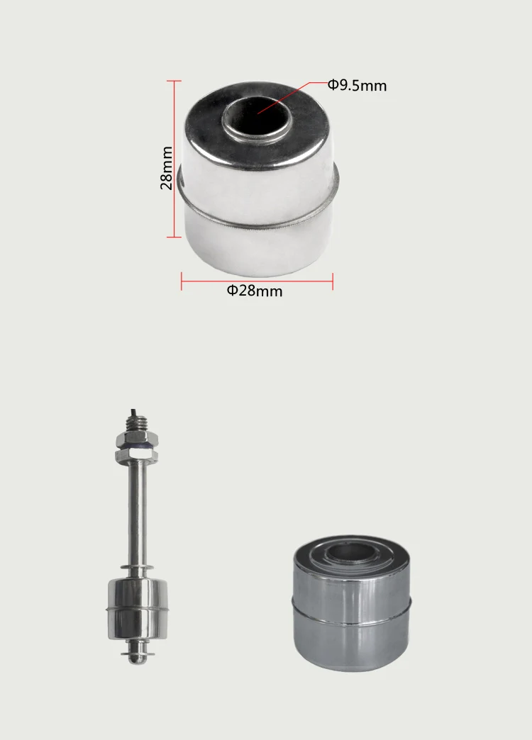Магнитная Нержавеющая сталь поплавок для поплавковый выключатель уровня воды 28*28*9,5 мм Нержавеющая сталь поплавок