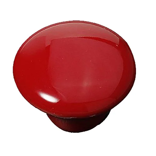 

2pcs Red Round Ceramic Cupboard Knob Drawer Cabinet Pull Handle S