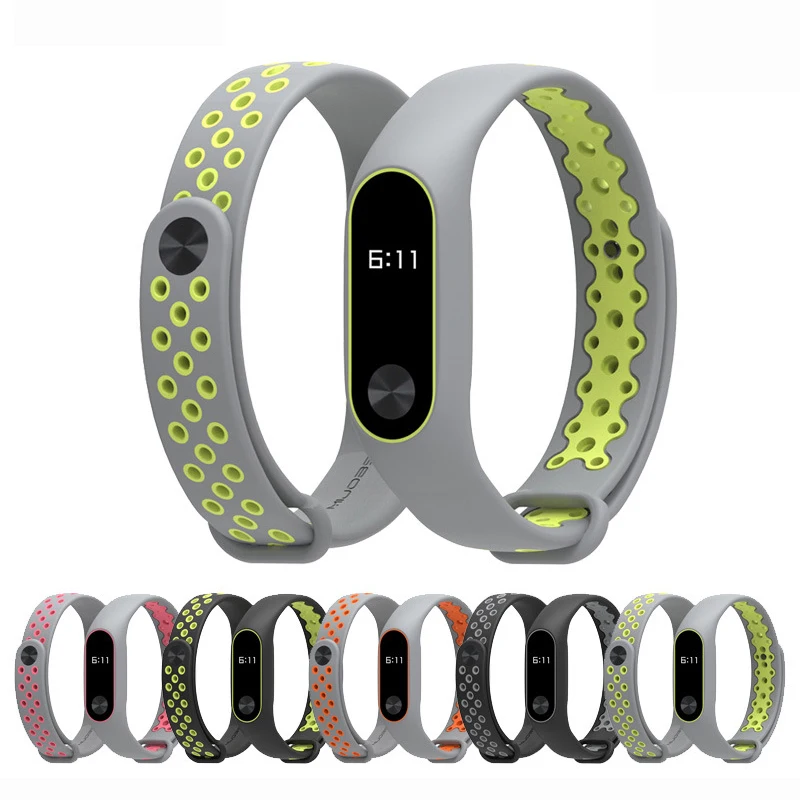

200pcs Miband2 Wrist Strap Sport Edition Colorful Silicone Bracelet Double Color Replacement Wristband for Xiaomi Mi Band 2