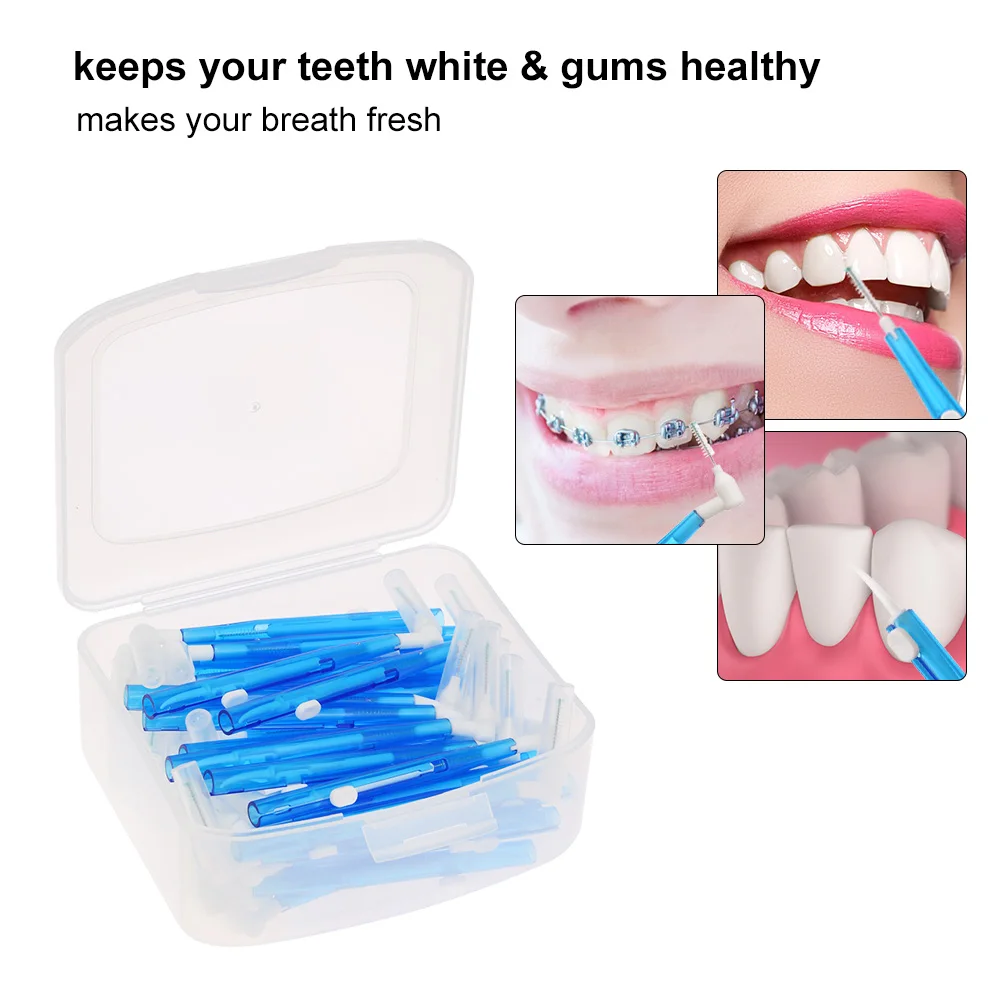35 шт. зубочистки зубная нить для ухода за межзубным пространством палочка для чистки зубов зубочистки 3-в-1 для ухода за межзубным пространством кисти зуб нитью