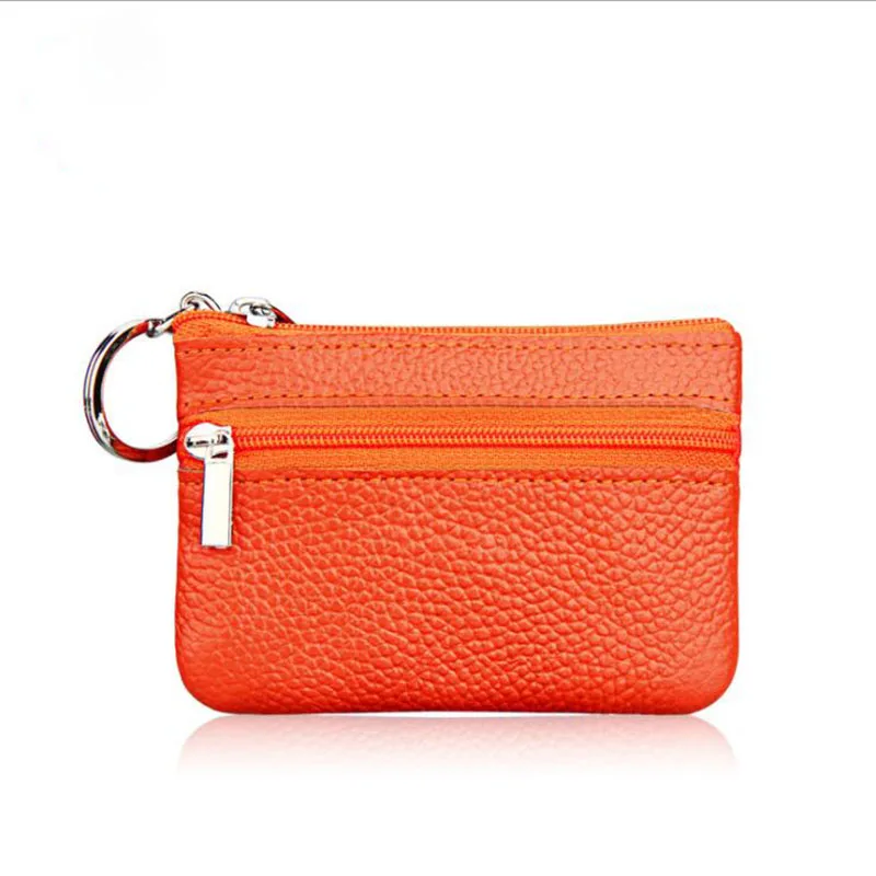 2019 New Women Mini Coin Wallets Genuine Leather Small Coin Purse with Keychain Female Zipper ...