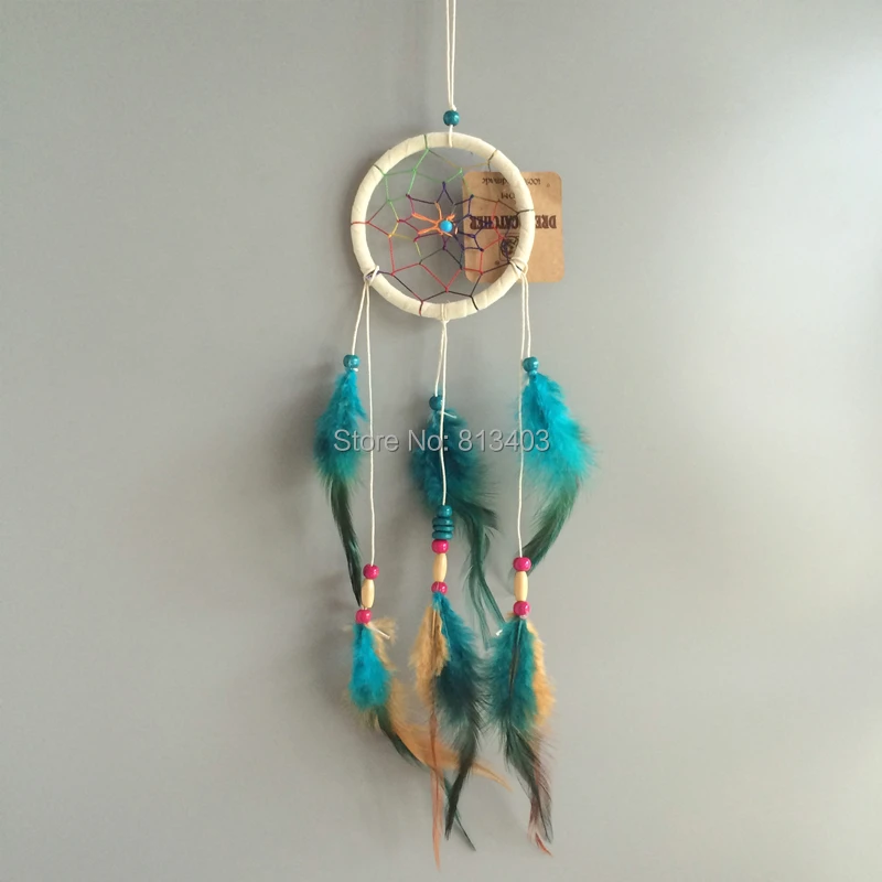 9 см диаметр украшение «Ловец снов» подарки ручной работы Ловец снов из перьев 12 шт в смешанных цветах