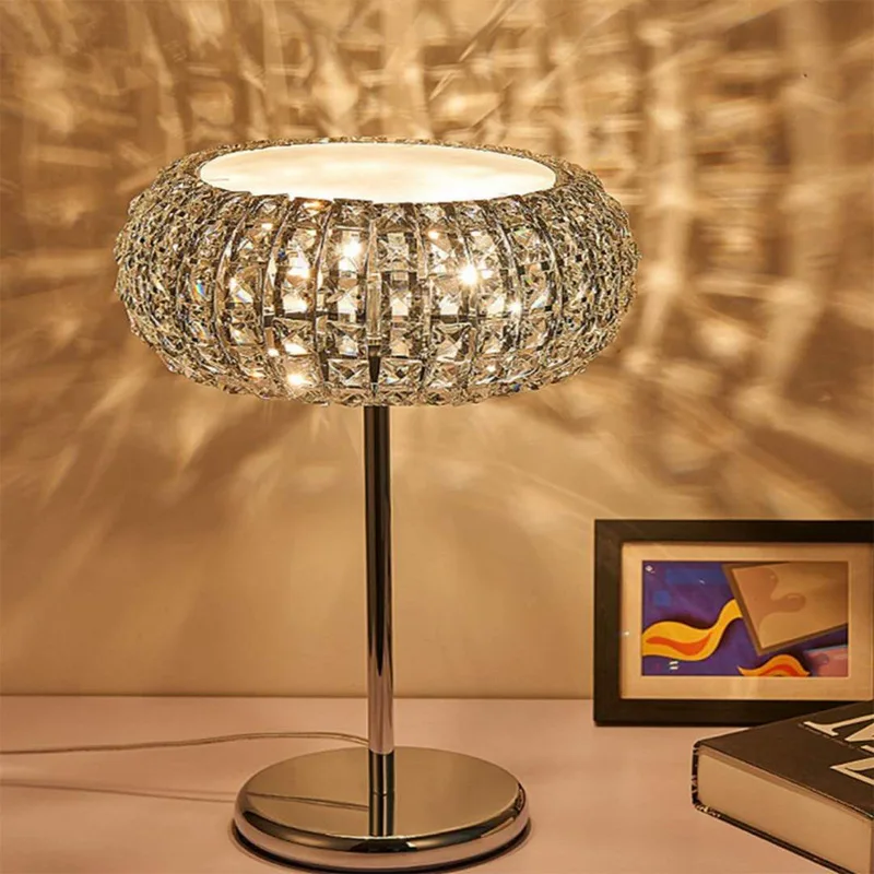 

Crystal Table Lamp Bedside Lamp Bedroom Modern Light LED Home Decoration Fixture Lighting Lampade Living Room Nordic Desk Light