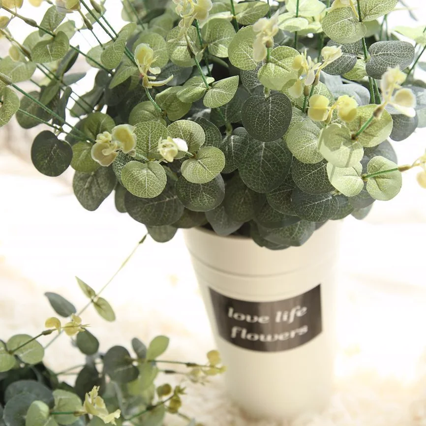 5 шт. искусственного шелка lysimachia christinae Ханс эвкалипта Plant трава для DIY букет ДОМА Свадебные украшения