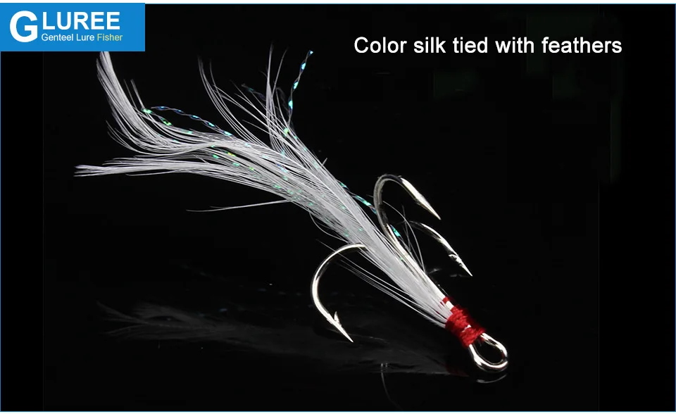 GLUREE-10PcsLot-4#-6#-Fishing-Hook-Red-White-Feather-Treble-Hooks-Barbed-Fishhooks-High-Carbon-Steel-Fishing-Tackle-Accessories_06