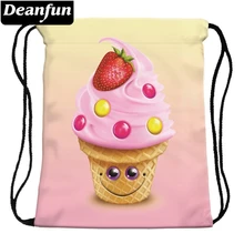 Deanfun 3D печатная школьная сумка забавная собака узор женские многофункциональные сумки на шнурке 33356