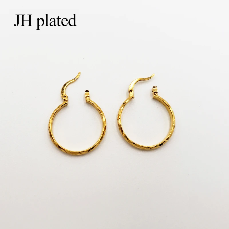 JHplated Arab Fashion 24K Hoop Earrings for Women's/Girls Gold Color Jewelry Middle East Africa Ethiopian best Gifts Party