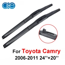 Oge paar windschutzscheibe wischerblätter für toyota camry 2006-2011, fit windschutzscheibe silikonkautschuk scheibenwischer arm, auto auto zubehör