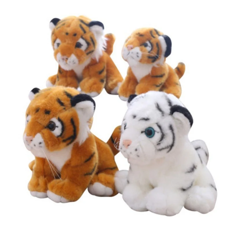 

Kawaii Cute Cartoon Tigers Plush Toys Simulation White Yellow Soft Stuffed Tiger Dolls Pillow Plush Kid Toys For Children