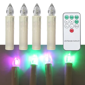 

80pcs/pkg Colorful LED Candle Lamp Dimmable light Christmas Tree Ornament Birthday Wedding New Year Decoration