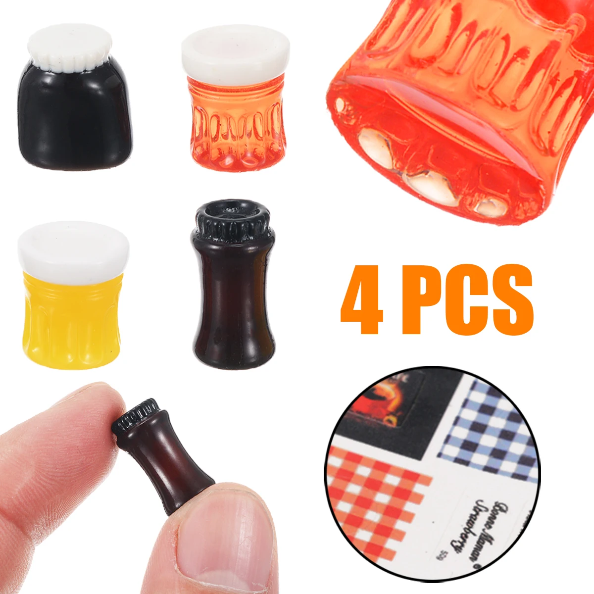 4Pcs 1/12 Dollhouse Miniature Accessories Mini Nutella Jam Simulation Furniture Kitchen Food Condiment Toys For Doll House Decor