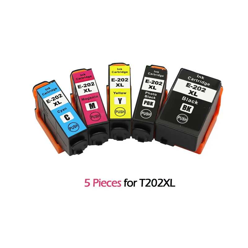 5pc for EPSON T202 T202XL Compatible Ink Cartridge Replacement for