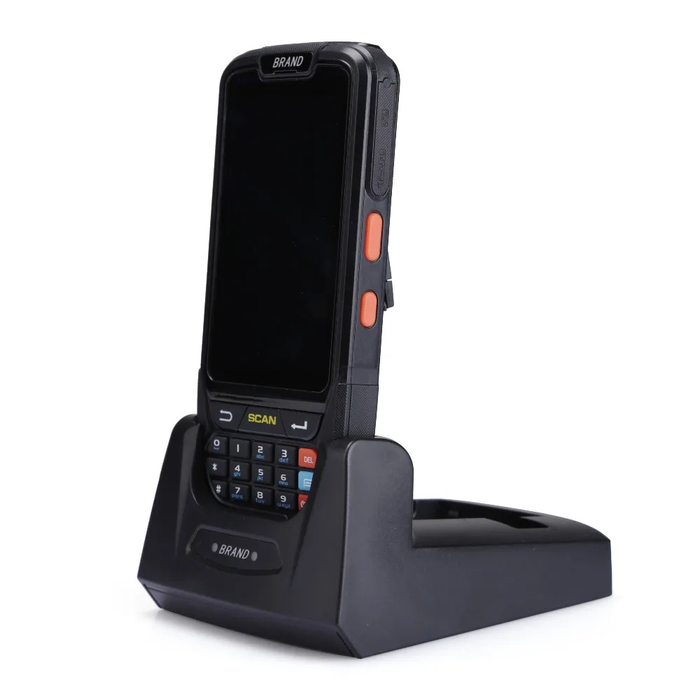 شحن مجاني المحمولة PDA 4G واي فاي المحمول جامع الروبوت 7.0 RFID 1D 2D الليزر الباركود ماسحة مع الشحن مهد
