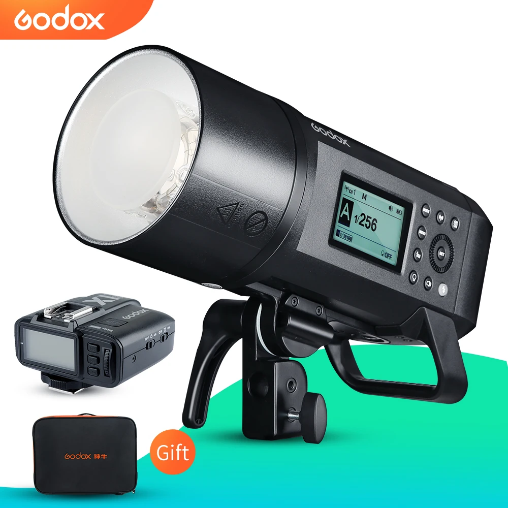 

Godox AD600Pro 600W Outdoor Flash Li-on Battery TTL HSS Built-in Godox 2.4G Wireless X System with Godox X1 Transmitter