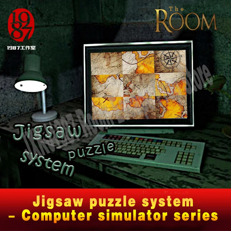 

NEW Escape room prop Computer Jigsaw Puzzle System puzzles pieces JXKJ1987 real life room escape adventurer game