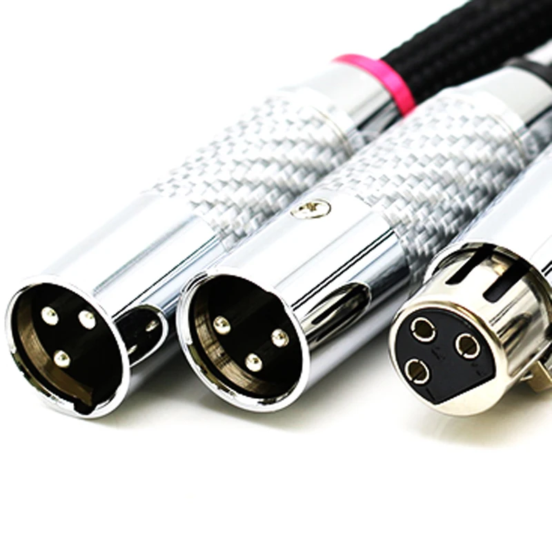 Hifi QED Подпись посеребренный кабель XLR углеродное волокно 3pin Разъем усилитель CD DVD