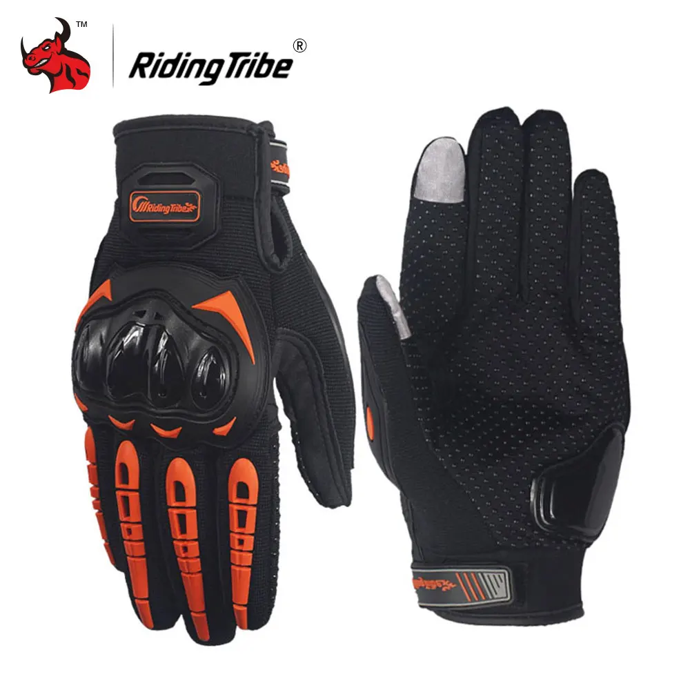 orange racing gloves