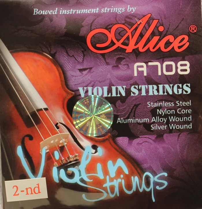 

Free shipping Two piece Alice A708 's professional violin strings nylon core string single A708 A-2nd string