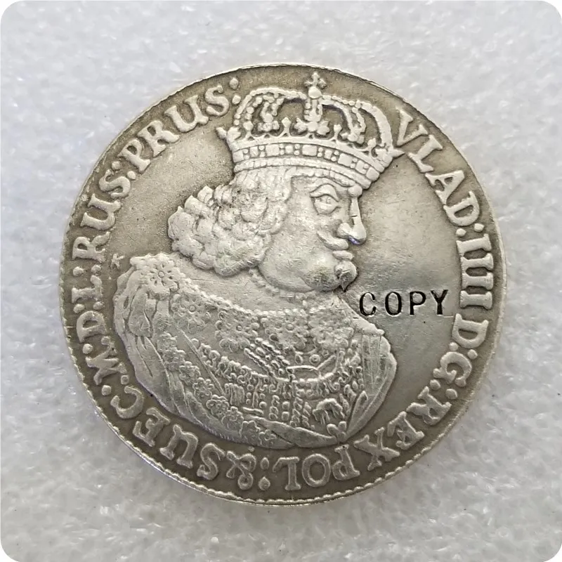 

Poland : THALER 1648 Vladislav IV - Danzig - historical coin old RARE COIN COPY