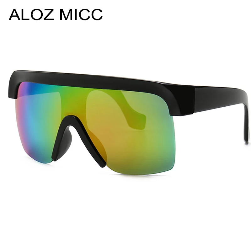 Мужские и женские солнцезащитные очки ALOZ MICC большие с плоской оправой модель Q531