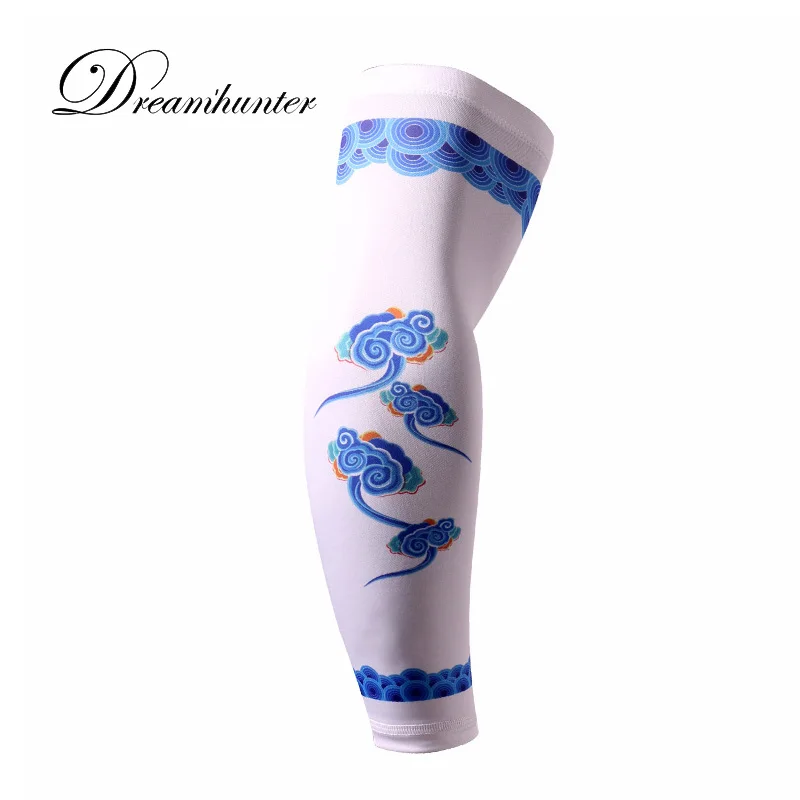 Digital Print Cloud Sport arm Sleeves Chinese style Slim Breathable Elastic Riding Arm Guard