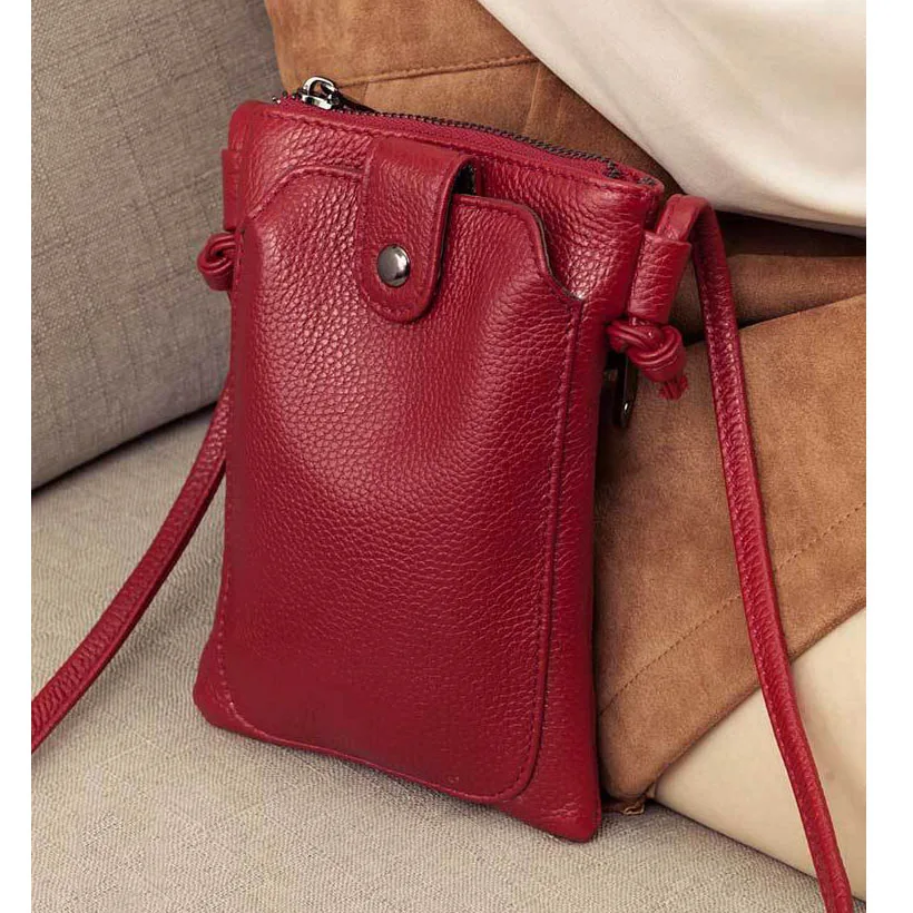  2019 New arrival women Shoulder Bag genuine Leather softness small Crossbody Bags for Woman Messeng - 33004100384
