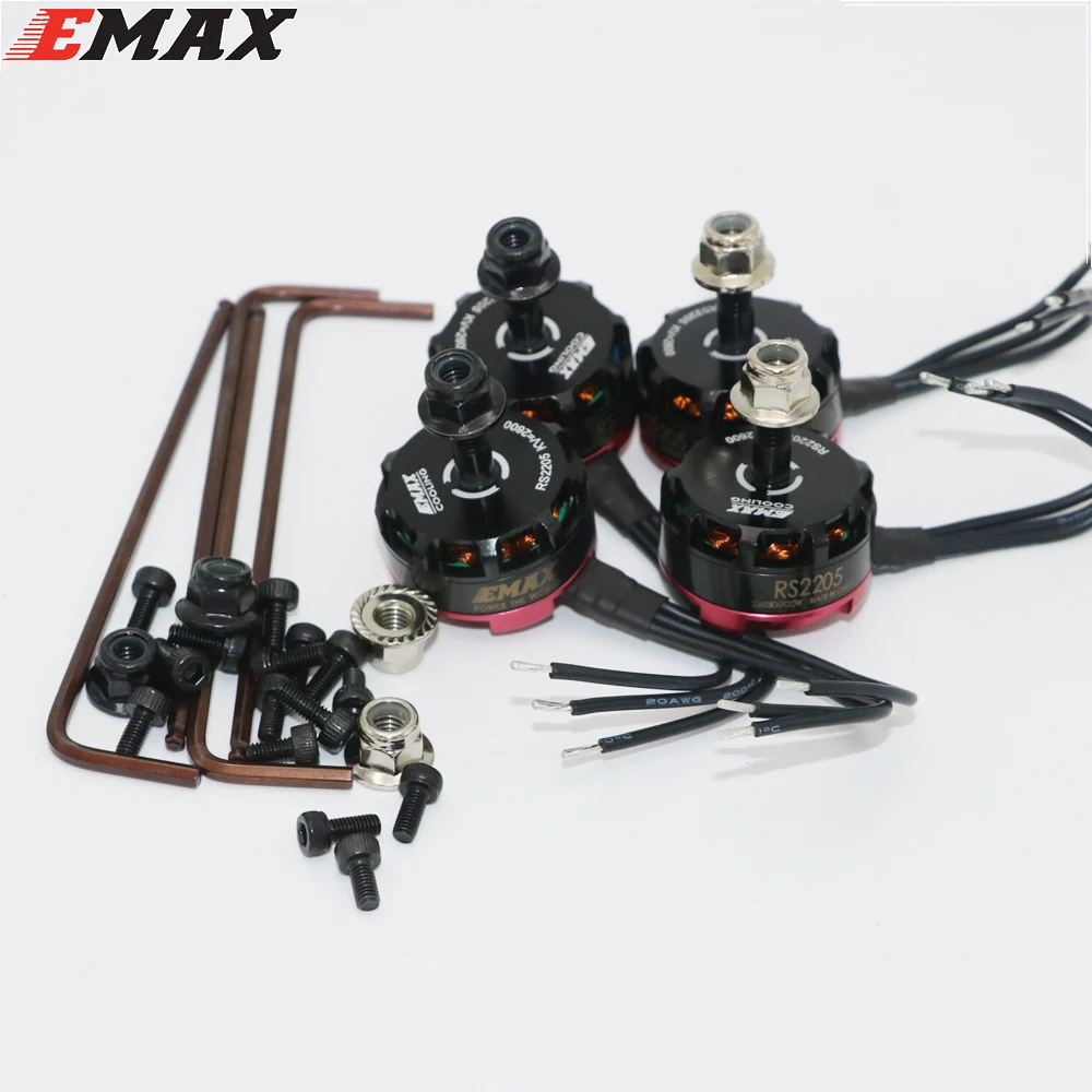 4 компл./лот Emax RS2205 2300KV 2600KV бесщеточный двигатель для FPV Quad гонки мультикоптера QAV гонки 2 CW/2 CCW оптом, Прямая поставка