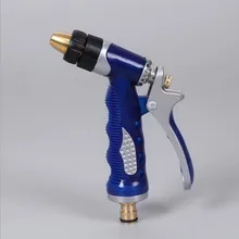 Металлическая насадка для садового шланга опрыскиватель сверхмощный Регулируемый узор водного Шланговое распылительное сопло