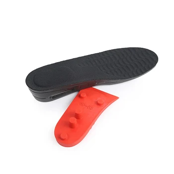 

100PAIRS/ LOT PU Invisible Two Layers Air Cushion 5CM Height Increase Taller Insert Shoe Insoles Heel Lift Pads For Men/Women