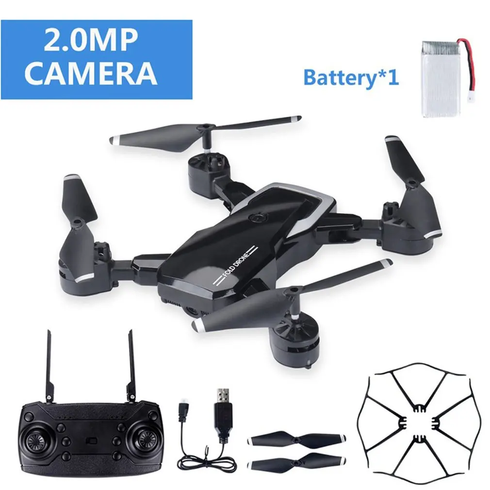 LF609 2,4G Wifi FPV RC Дрон складной Квадрокоптер 0.3MP/2.0MP камера Дрон бесщеточный мотор RC Квадрокоптер 3D откидная головка дроны - Цвет: 2MP 1xBattery B