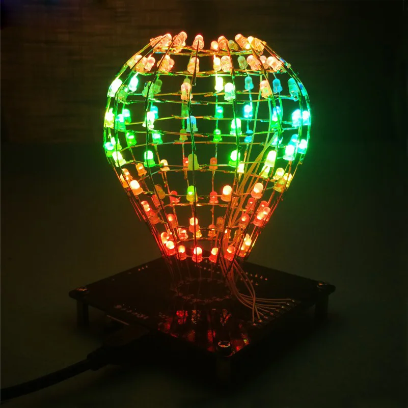 

Electronic DIY Kit Colarful LED Cubic Ball 3D LED Suite Smart Electronics Led Cubeeds Kit DIY Electronic