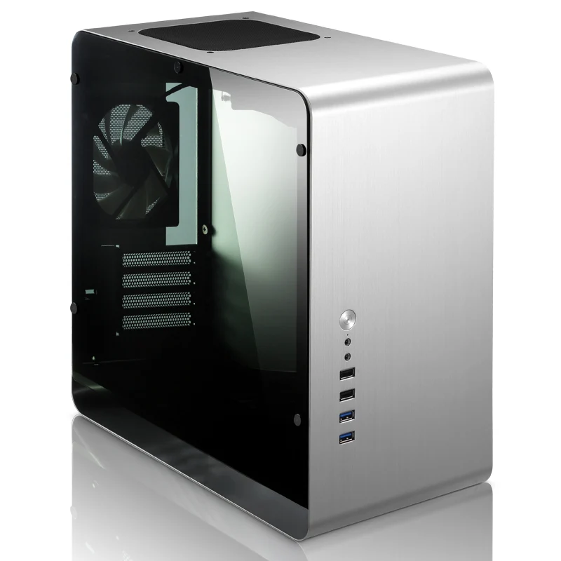 JONSBO UMX3 боковой сквозной стеклянный корпус HTPC MicroATX Алюминиевый сплав чехол для