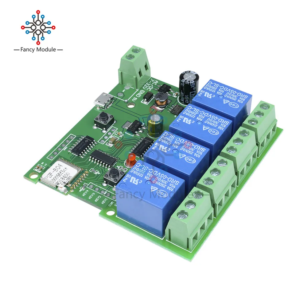 Релейный модуль diymore 4CH RF Smart Switch DC 5 В/7 32 в беспроводной Wi Fi релейный переключатель