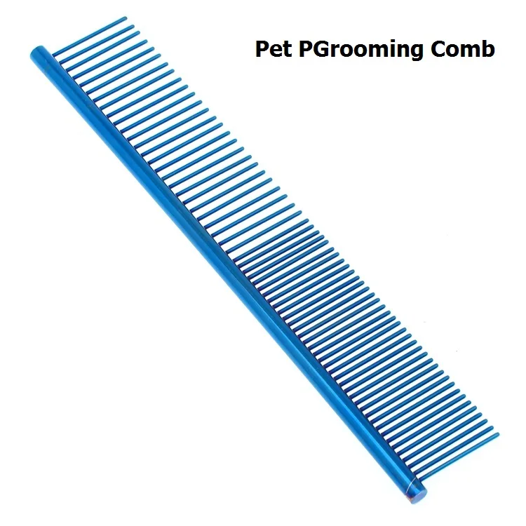 

Pet Dog Comb Double Use Stainless Steel Stripe Dog Grooming Comb for Shaggy Cats Dogs Animals Cleaning Beauty Brush LZN0017
