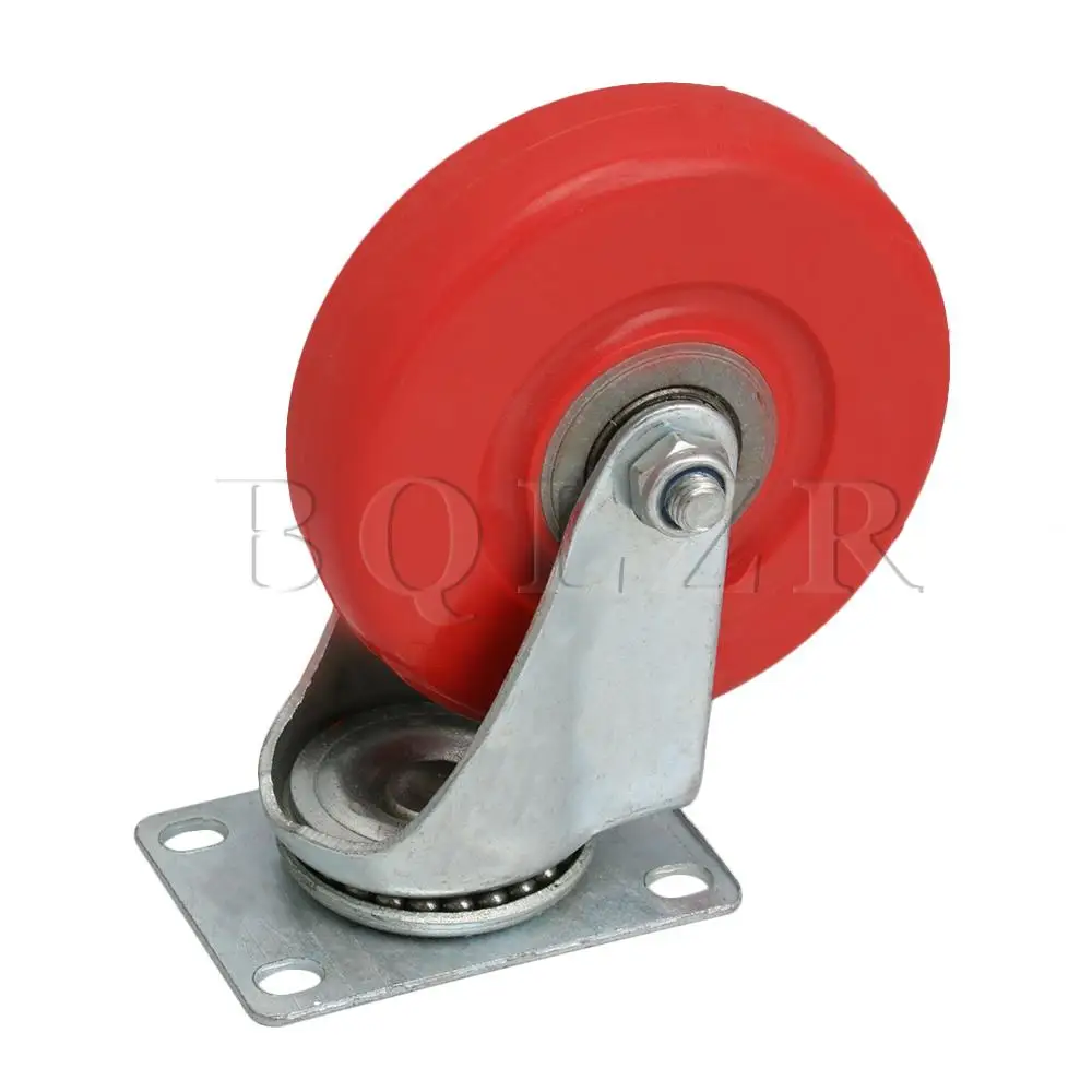 

BQLZR 9.4x6.4x15cm Red 5 inch Rotate Casters for Flatbed Trucks Hand Trucks Warehouse Trucks & Various Tool Cars