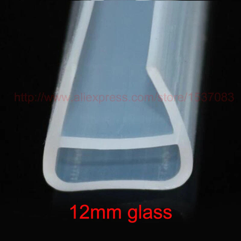 3 meters silicone rubber shower glass edge trim door sealing strip