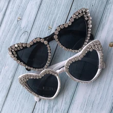 ZAOLIHU, женские солнцезащитные очки в форме сердца, большие размеры, женские солнцезащитные очки, UV400, ручной работы, очки Украшенные алмазами, Gafas de sol