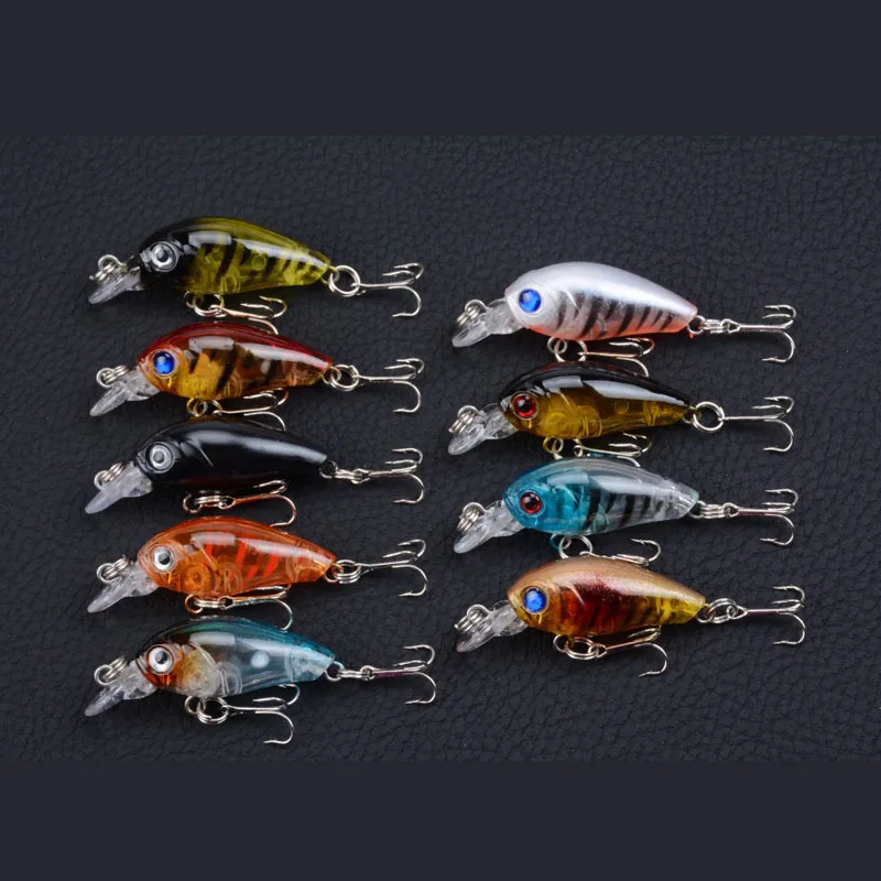 1Pcs 4.5cm 4g Mini Crazy Wobble Hard Crank Bait Tackle Artificial