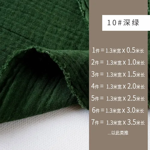 130x50 см Высококачественная мягкая тонкая хлопковая ткань с двойной креповой текстурой, рубашка, платье, нижнее белье, пижама 160 г/м - Цвет: 10x