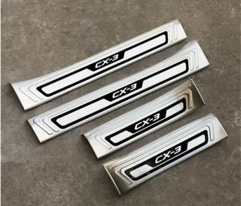 

Special Stainless Steel welcome pedal threshold bar rear protective plate car decoration for Mazda CX-3