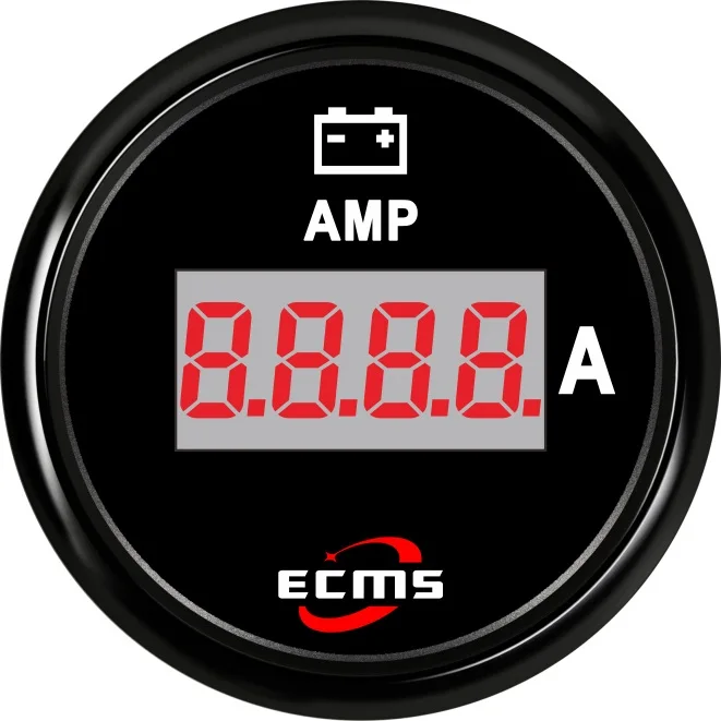 

Waterproof 52mm Digital Ammeter AMP Gauge 80A With Current Sensor With Red Backlight 12V 24V for Truck Auto Boat