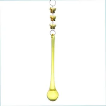 150 мм капли воды бусины призматической формы желтые кристаллы части для люстры свадебные принадлежности 10 шт