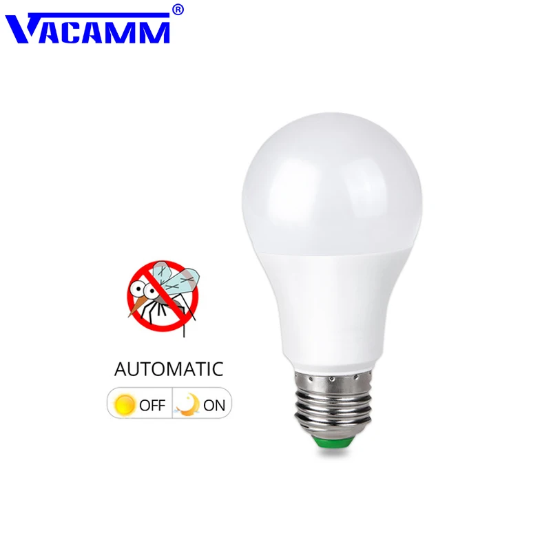 Vacamm LED Mosquito Killer Lamps E27 B22 Sensor Lights Dusk to Dawn Smart Light Bulbs For Home Hallway Emergency Lighting | Лампы и