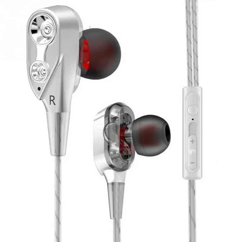 3.5mm Earbuds Hands Free In Ear HIFI Earphones With Microphone Dual