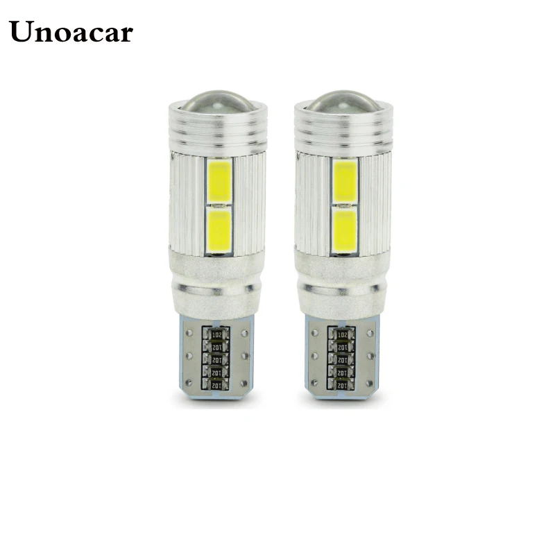 2 шт. canbus T10 5630 10Smd W5W светодиодные Белые лампы Светодиодные лампочки Avto