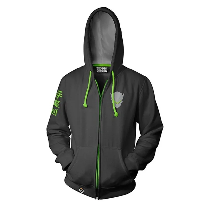 2019 костюм на Хэллоуин Overwatch толстовки с капюшоном Genji DV.a Lucio тонкие молнии крутой