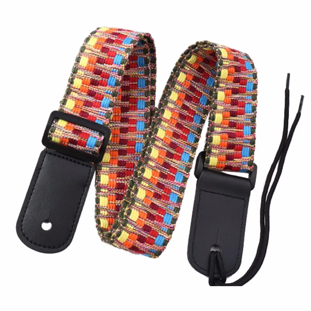 Strong Wind Wholesale Strap Pattern Flowers Acoustic Guitar Bass Multi