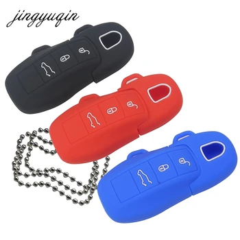 Keyforkess 30 pz/lotto caso chiave dell'automobile del Silicone per Porsche Cayenne Panamera FOB copertura proteggere