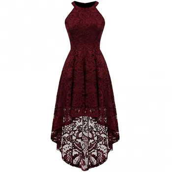 

2019 Christmas Dresses Women's Dresses Sleeveless Long Maxi Lace Vestido Prom Ballgown's Asymmetrical Shirt Vestidos